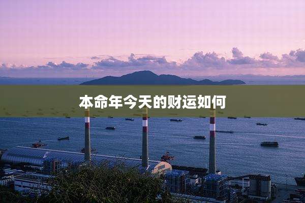 本命年今天的财运如何