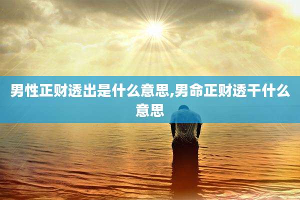 男性正财透出是什么意思,男命正财透干什么意思