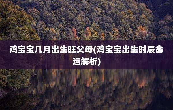 鸡宝宝几月出生旺父母(鸡宝宝出生时辰命运解析)