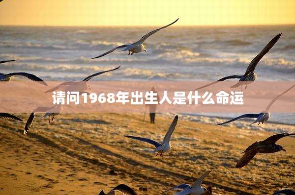 请问1968年出生人是什么命运