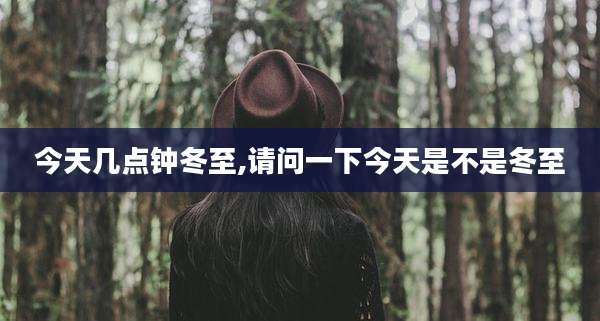 今天几点钟冬至,请问一下今天是不是冬至