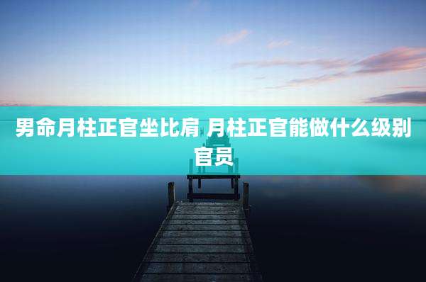 男命月柱正官坐比肩 月柱正官能做什么级别官员