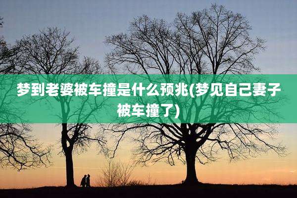 梦到老婆被车撞是什么预兆(梦见自己妻子被车撞了)