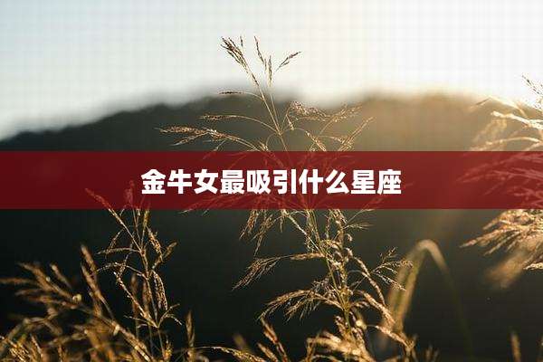 金牛女最吸引什么星座