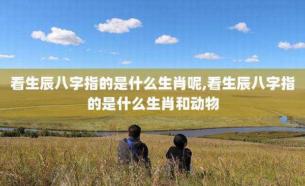 看生辰八字指的是什么生肖呢,看生辰八字指的是什么生肖和动物