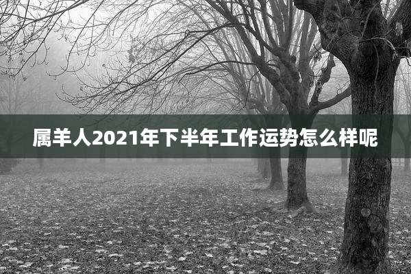 属羊人2021年下半年工作运势怎么样呢