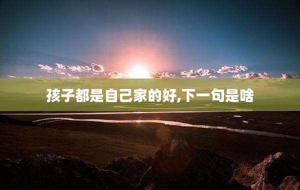 孩子都是自己家的好,下一句是啥