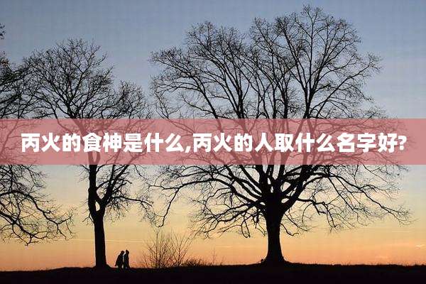 丙火的食神是什么,丙火的人取什么名字好?