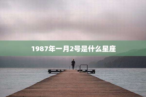 1987年一月2号是什么星座