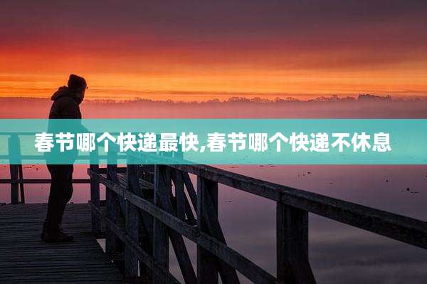 春节哪个快递最快,春节哪个快递不休息