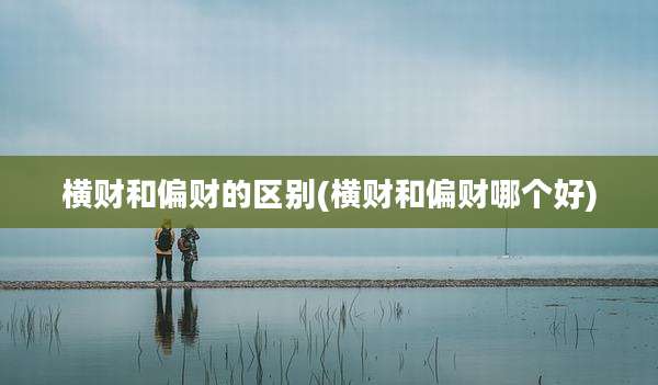 横财和偏财的区别(横财和偏财哪个好)