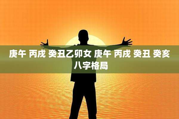 庚午 丙戌 癸丑乙卯女 庚午 丙戌 癸丑 癸亥 八字格局