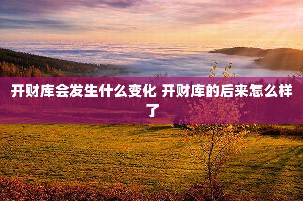开财库会发生什么变化 开财库的后来怎么样了