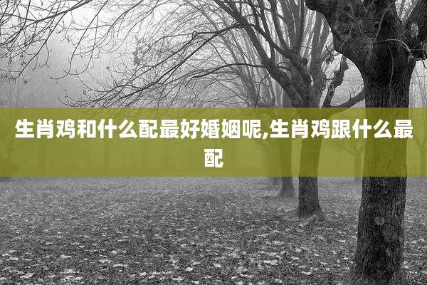 生肖鸡和什么配最好婚姻呢,生肖鸡跟什么最配