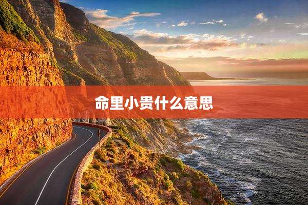 命里小贵什么意思