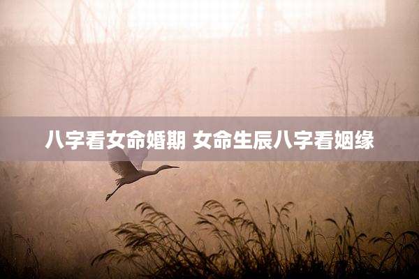八字看女命婚期 女命生辰八字看姻缘