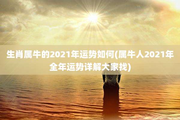 生肖属牛的2021年运势如何(属牛人2021年全年运势详解大家找)