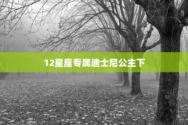 12星座专属迪士尼公主下