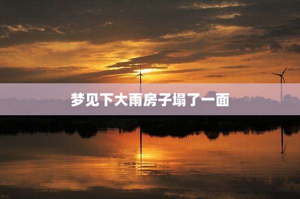 梦见下大雨房子塌了一面