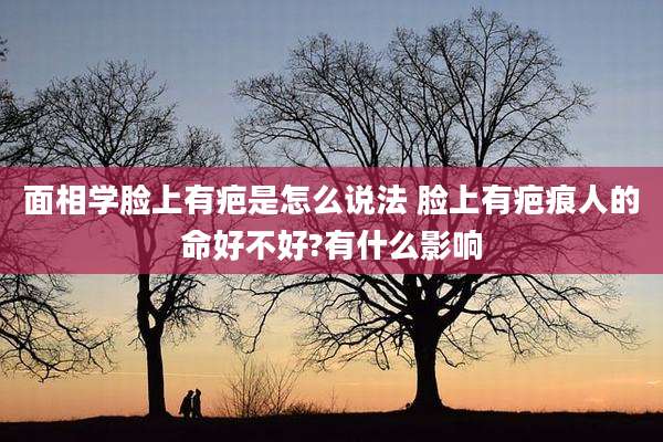 面相学脸上有疤是怎么说法 脸上有疤痕人的命好不好?有什么影响