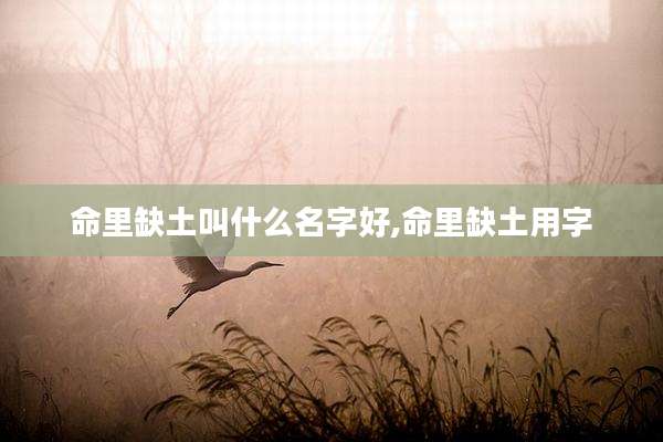 命里缺土叫什么名字好,命里缺土用字