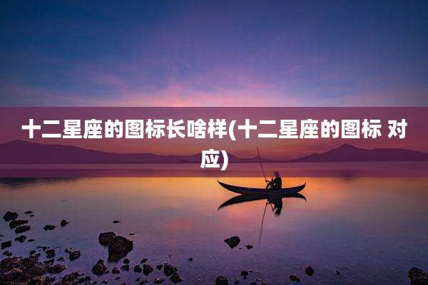 十二星座的图标长啥样(十二星座的图标 对应)