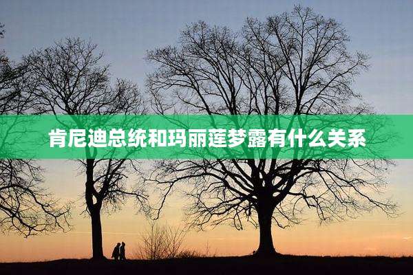 肯尼迪总统和玛丽莲梦露有什么关系