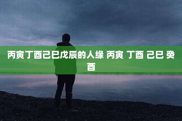 丙寅丁酉己巳戊辰的人缘 丙寅 丁酉 己巳 癸酉