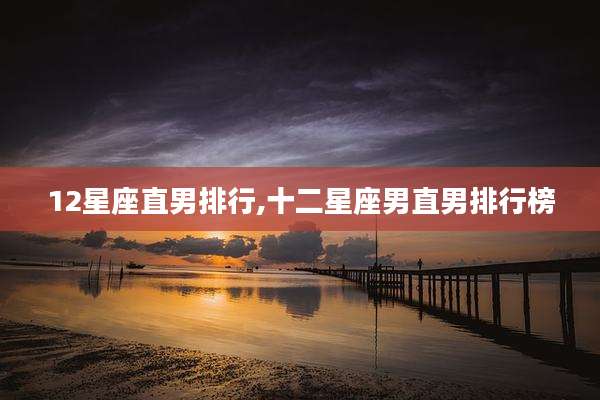 12星座直男排行,十二星座男直男排行榜
