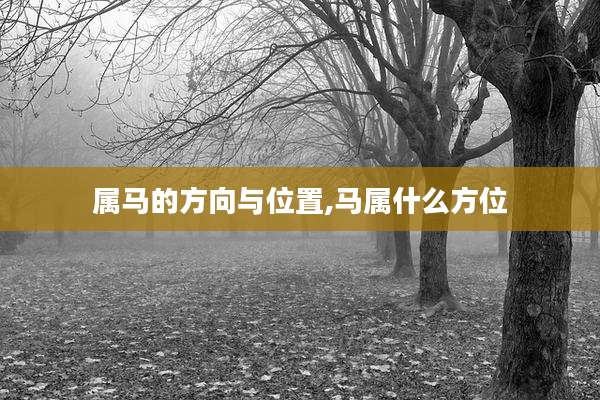 属马的方向与位置,马属什么方位
