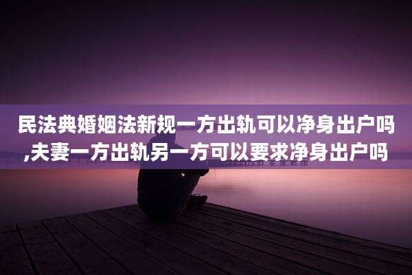 民法典婚姻法新规一方出轨可以净身出户吗,夫妻一方出轨另一方可以要求净身出户吗