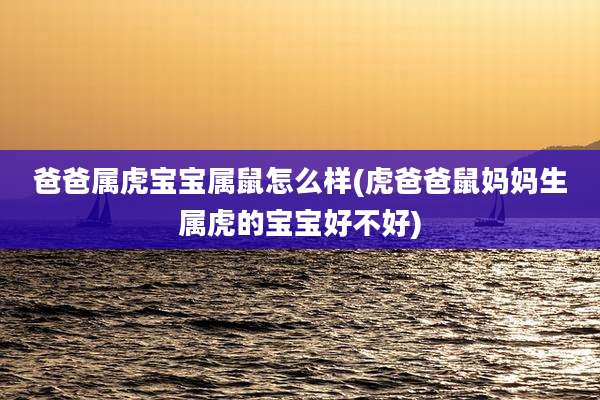 爸爸属虎宝宝属鼠怎么样(虎爸爸鼠妈妈生属虎的宝宝好不好)