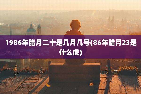 1986年腊月二十是几月几号(86年腊月23是什么虎)