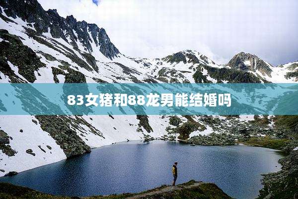 83女猪和88龙男能结婚吗