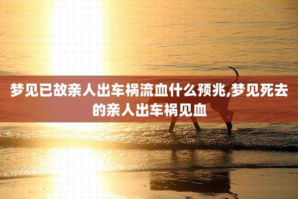 梦见已故亲人出车祸流血什么预兆,梦见死去的亲人出车祸见血