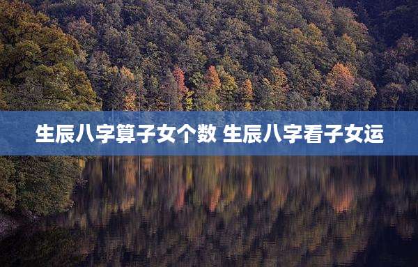 生辰八字算子女个数 生辰八字看子女运