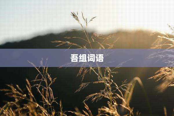 吾组词语