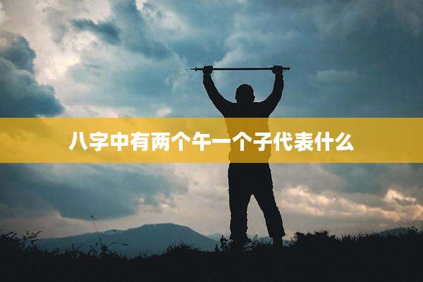 八字中有两个午一个子代表什么