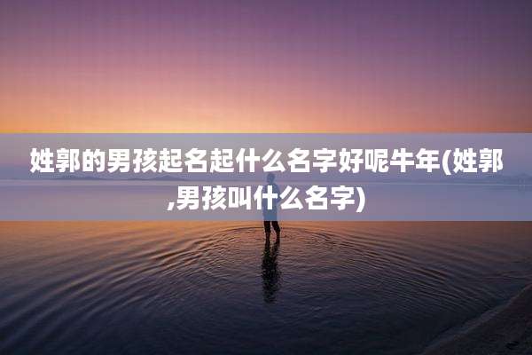 姓郭的男孩起名起什么名字好呢牛年(姓郭,男孩叫什么名字)