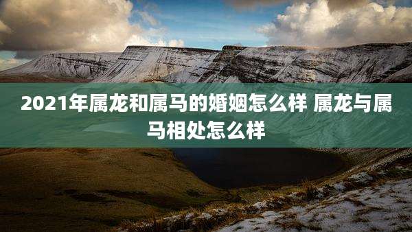2021年属龙和属马的婚姻怎么样 属龙与属马相处怎么样