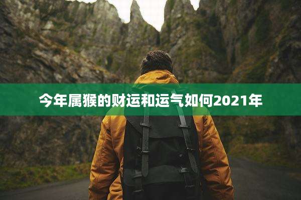 今年属猴的财运和运气如何2021年