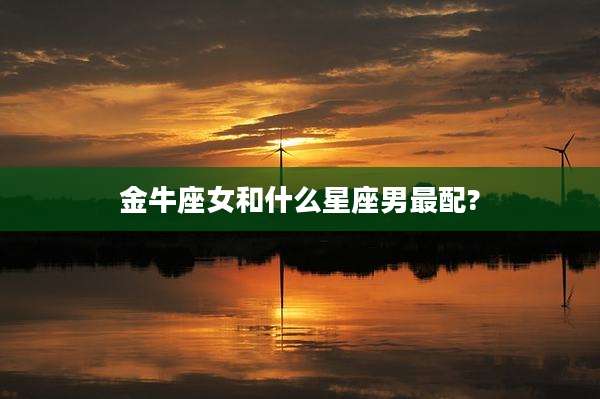 金牛座女和什么星座男最配?