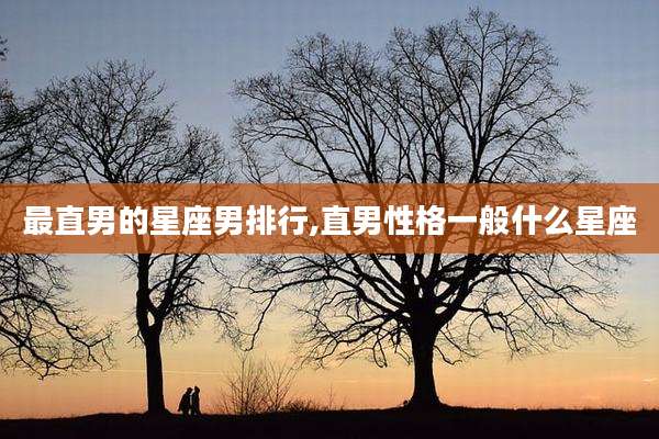 最直男的星座男排行,直男性格一般什么星座
