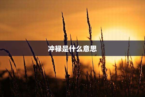 冲禄是什么意思