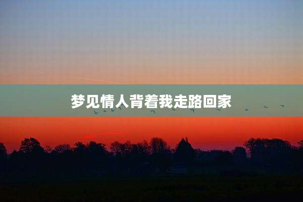 梦见情人背着我走路回家