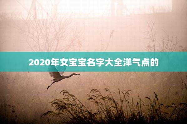 2020年女宝宝名字大全洋气点的