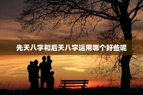 先天八字和后天八字运用哪个好些呢