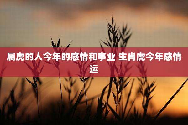 属虎的人今年的感情和事业 生肖虎今年感情运