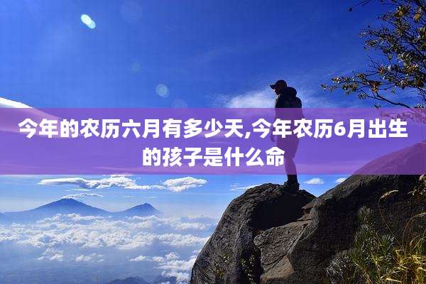 今年的农历六月有多少天,今年农历6月出生的孩子是什么命