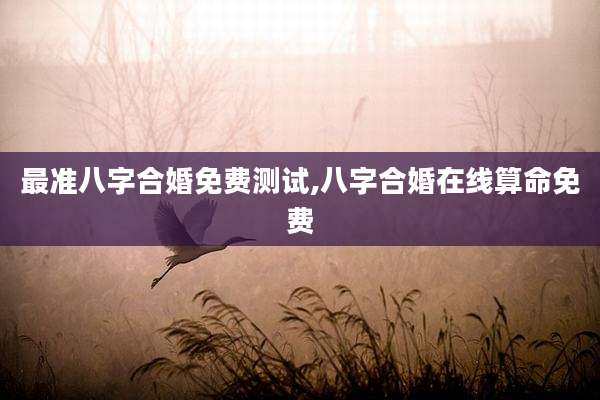 最准八字合婚免费测试,八字合婚在线算命免费